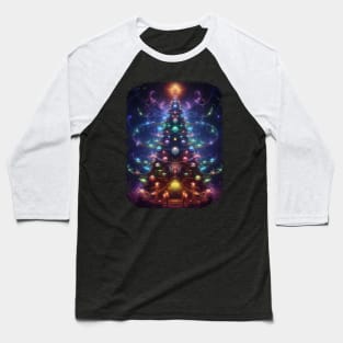 Fantastical Bright Christmas Tree Baseball T-Shirt